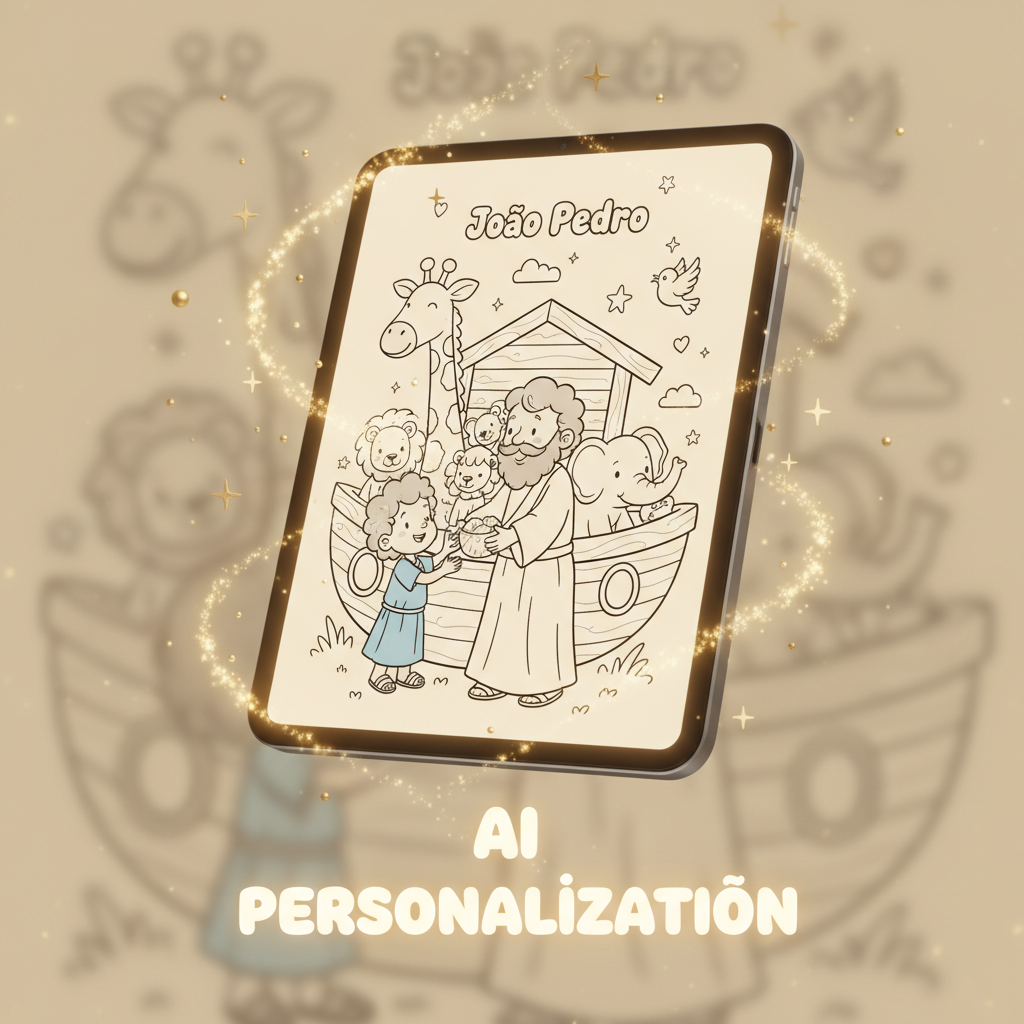 IA gerando página personalizada com o nome da criança